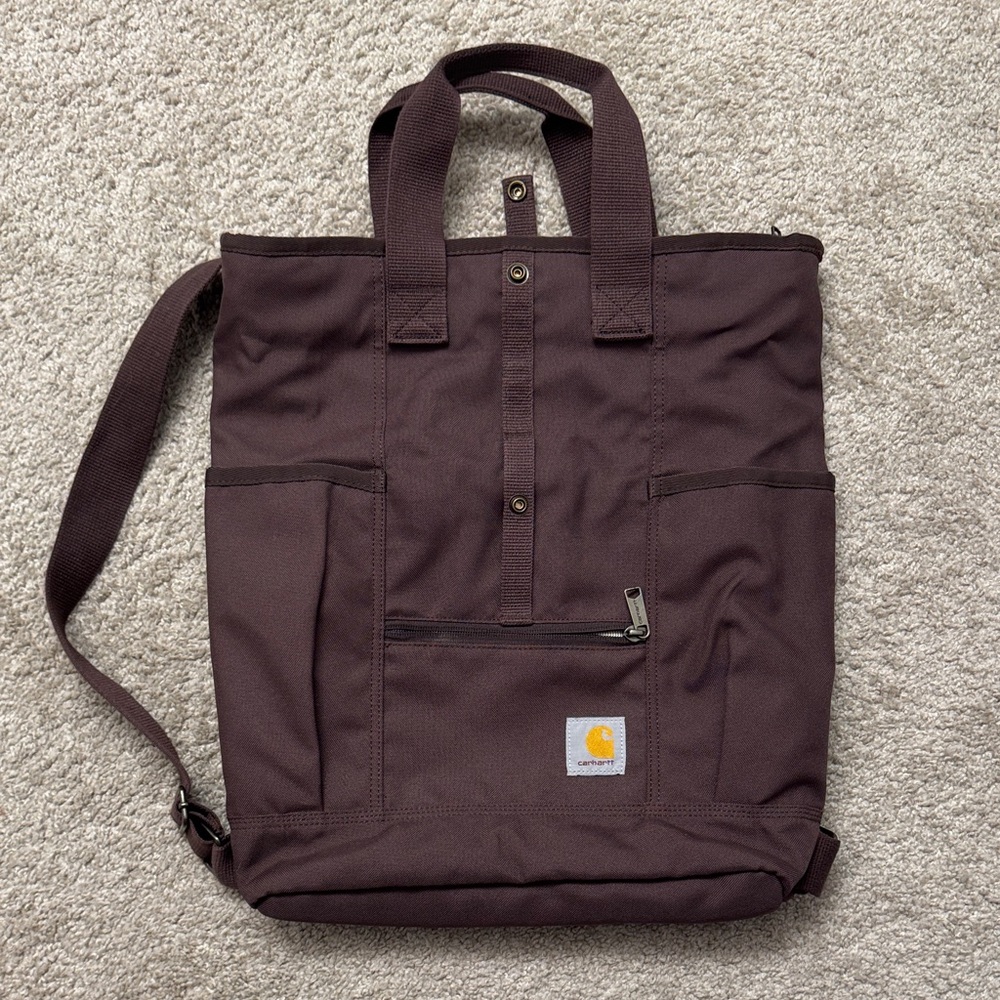 Carhartt Plum/Brown Backpack Tote